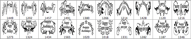 Christmas Holidays Text Brushes - Schematic