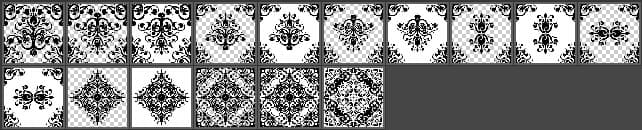 Baroque Seamless Pattern for Photoshop - Schematic