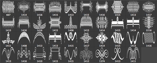 Ornamental Elements – Free PS brushes - Schematic