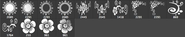Free Floral PS Brushes - Schematic