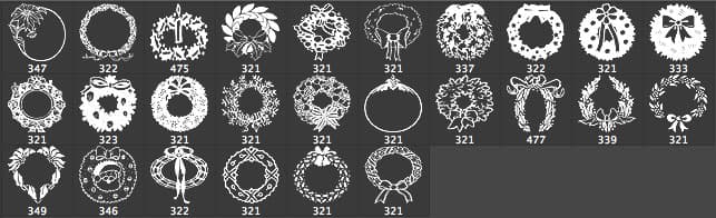 Christmas Wreath Brushes - Schematic