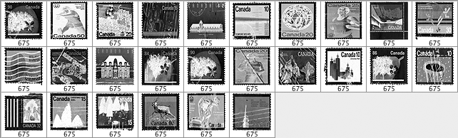 Stamps from Canada - Schematic