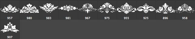 Ornament Elements Brushes - Schematic