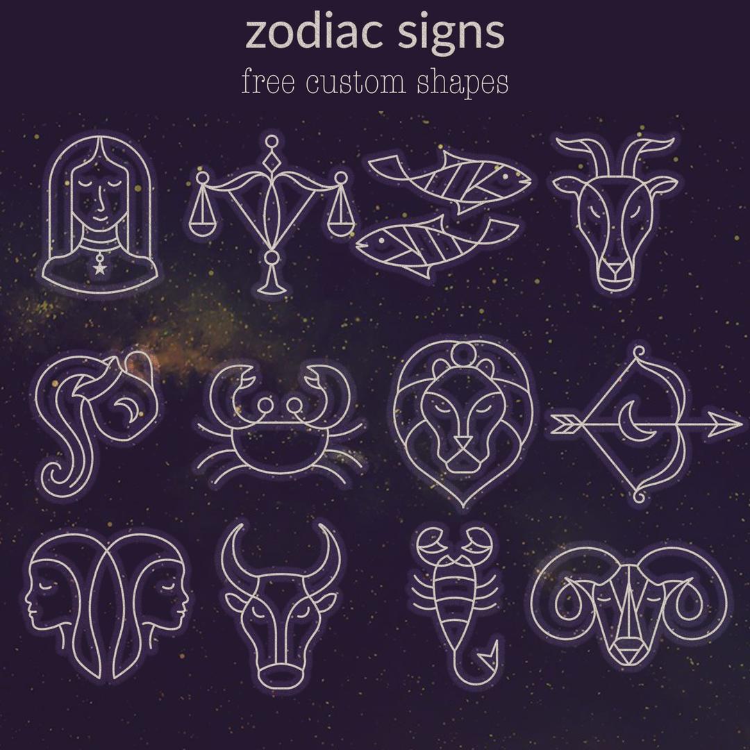 Custom Shapes: Signage - Free CSH Download | MyPhotoshopBrushes