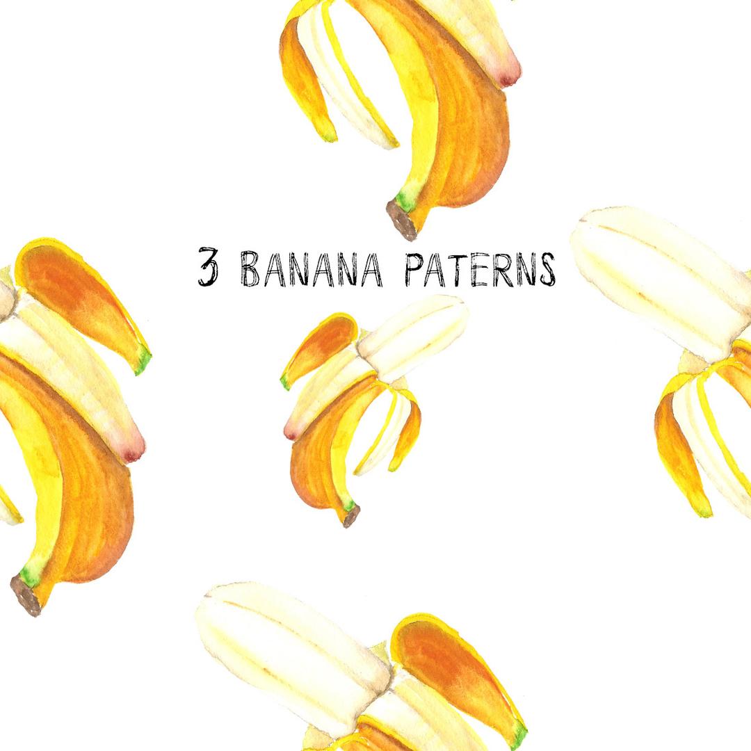 3 Banana Patterns - Free PAT Download | MyPhotoshopBrushes