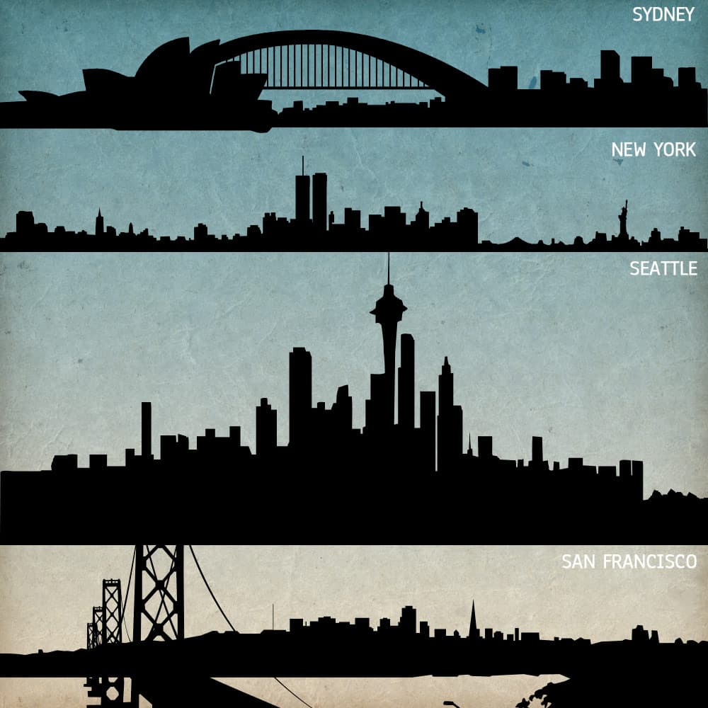 6 City Skylines - Free CSH Download | MyPhotoshopBrushes