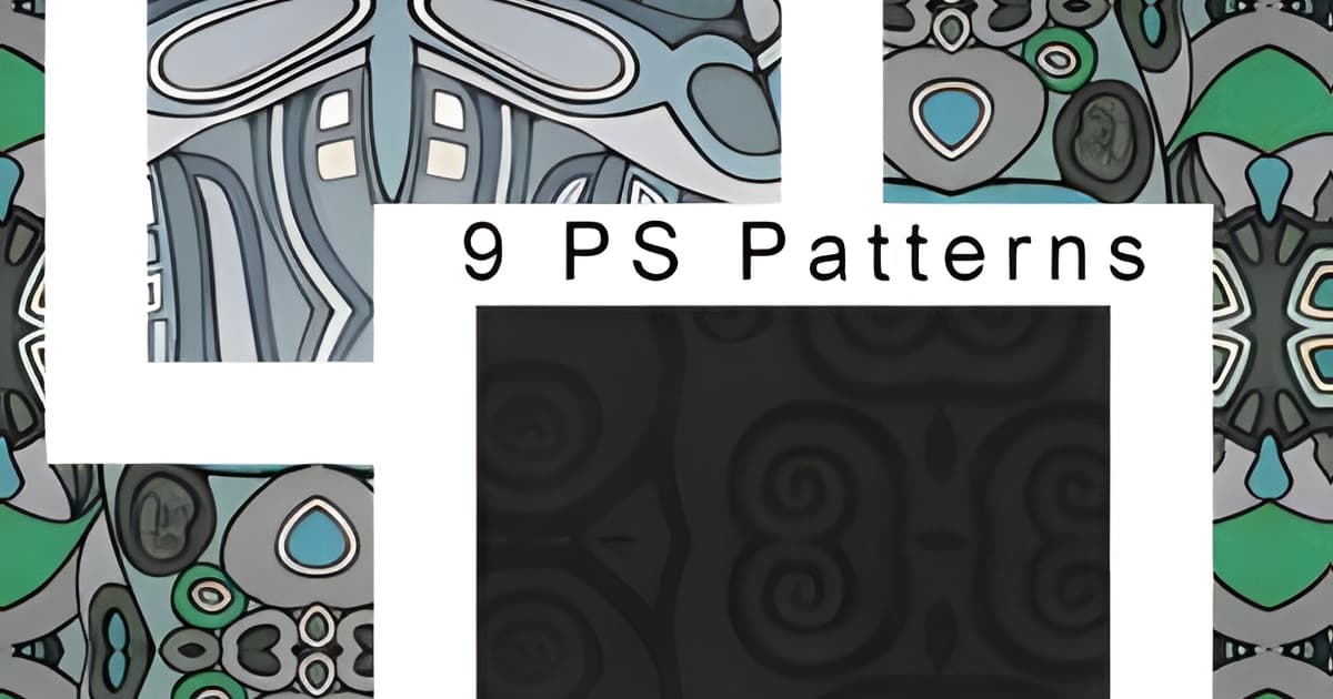 Nine Abstract Patterns - Free PAT Download | MyPhotoshopBrushes