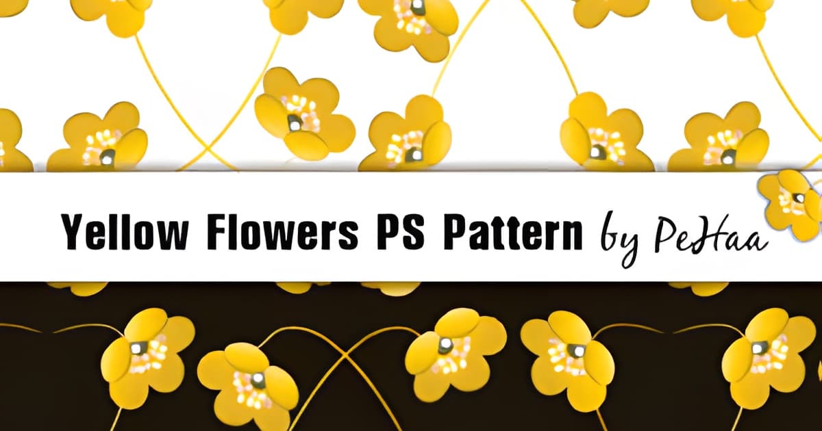 Yellow Flowers PS Pattern - Free Patterns Download | MPB