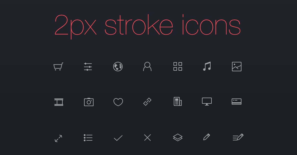 Minimal Stoke Styled Icons - Free Free-psd Download | MPB