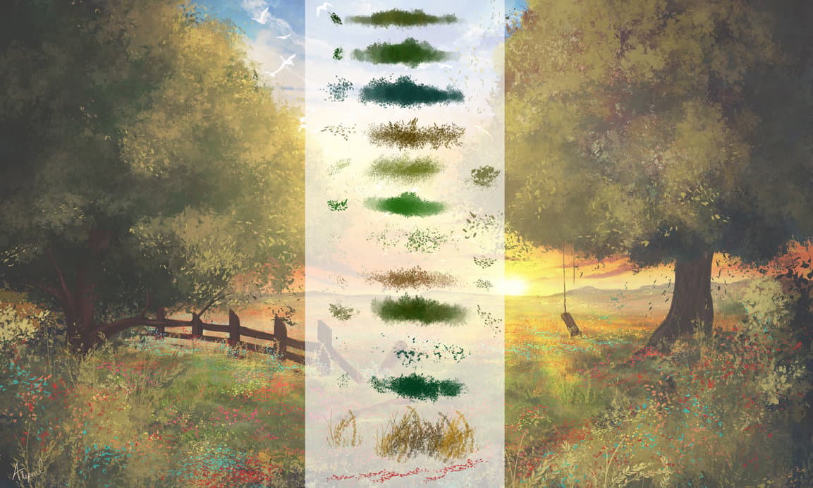 Tree Top View Photoshop Brushes - Free ABR Download | MyPhotoshopBrushes