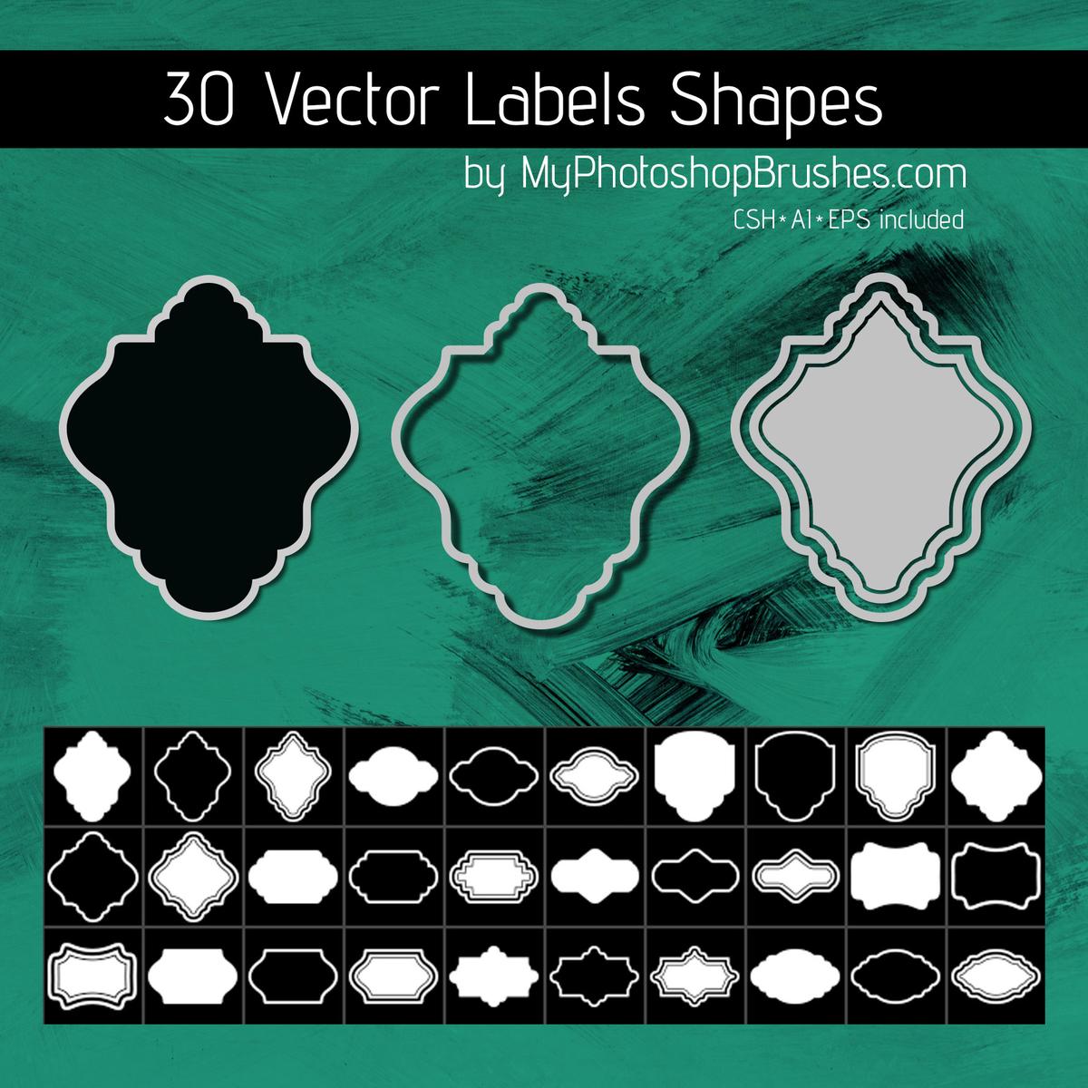 30 Label Shapes - Free Custom-shapes Download | MPB