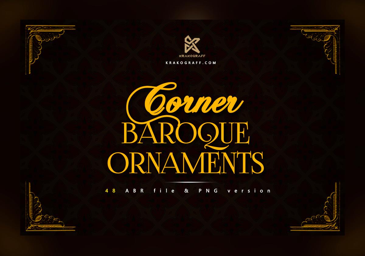30 Baroque Ornaments Brushes - Free ABR Download | MyPhotoshopBrushes