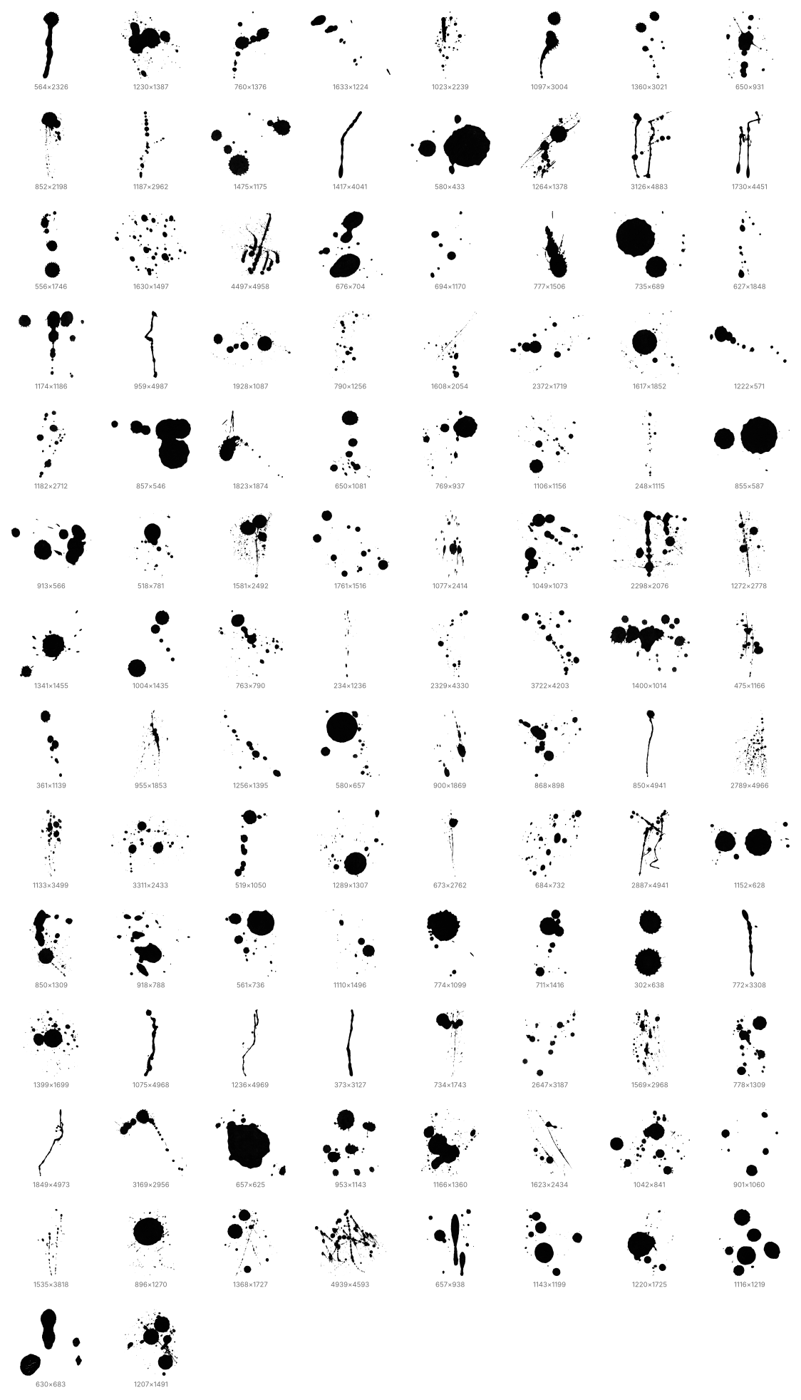 100+ Drip Photoshop Brushes - Schematic