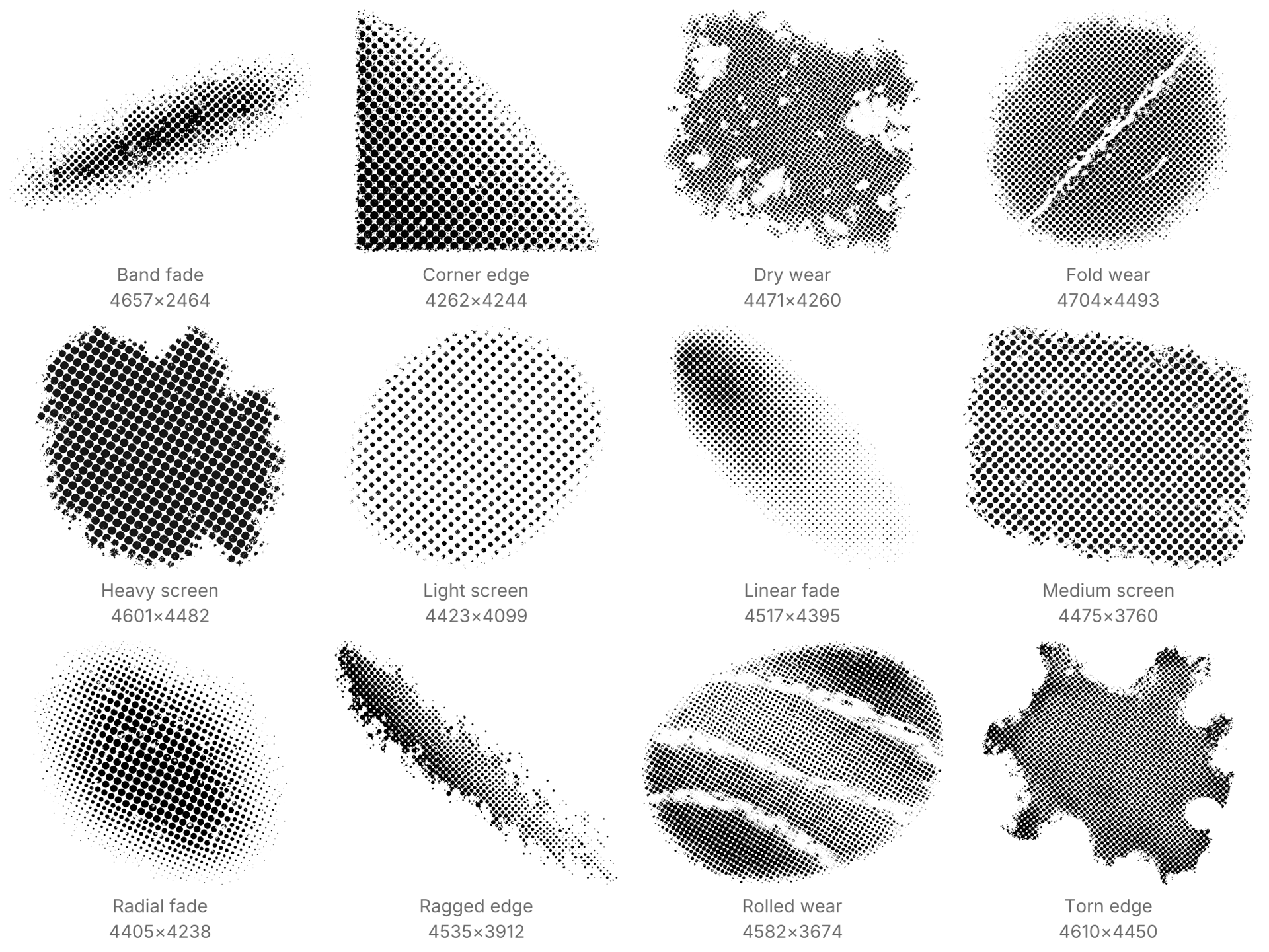 12 Free Distressed Halftone Photoshop Brushes - Schematic