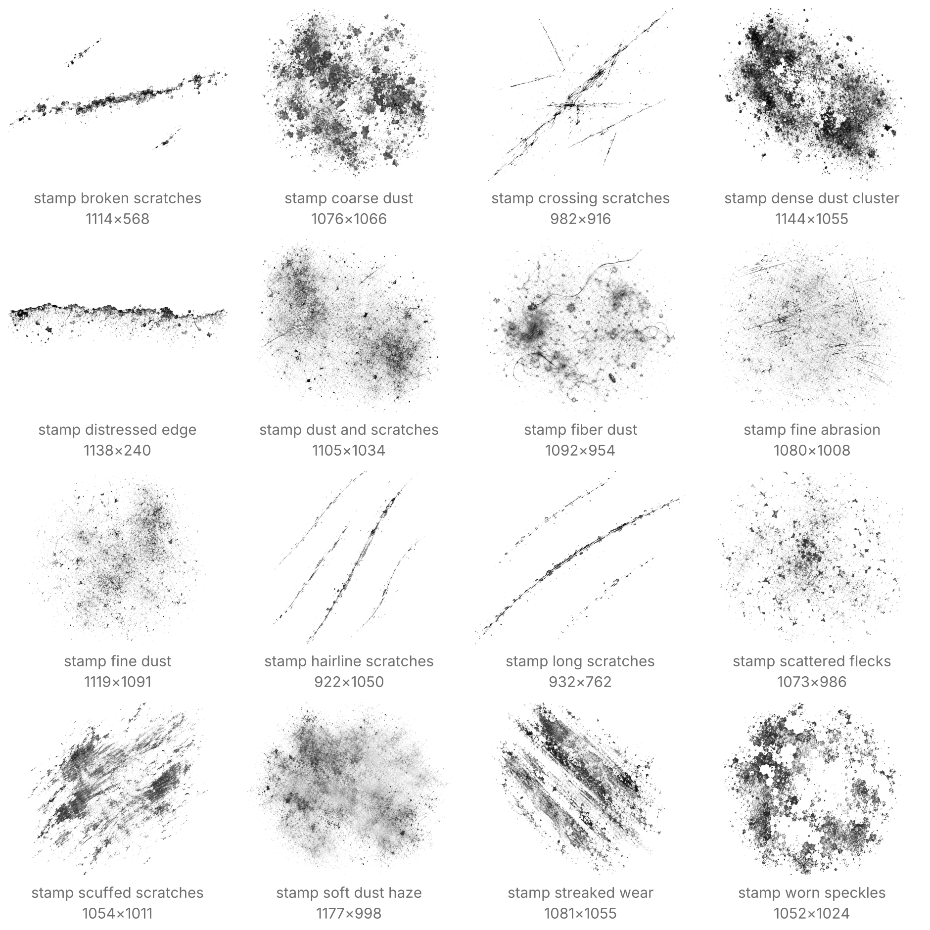 16 Free Dust & Scratches Photoshop Brushes - Schematic