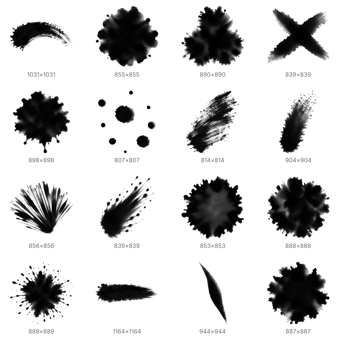 16 Free Ink Brushes - Schematic