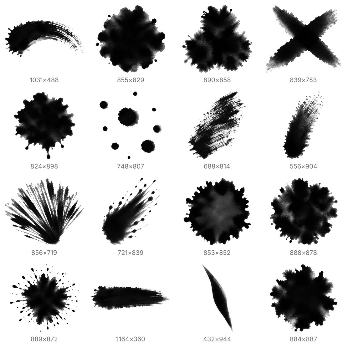 16 Free Ink Brushes - Schematic