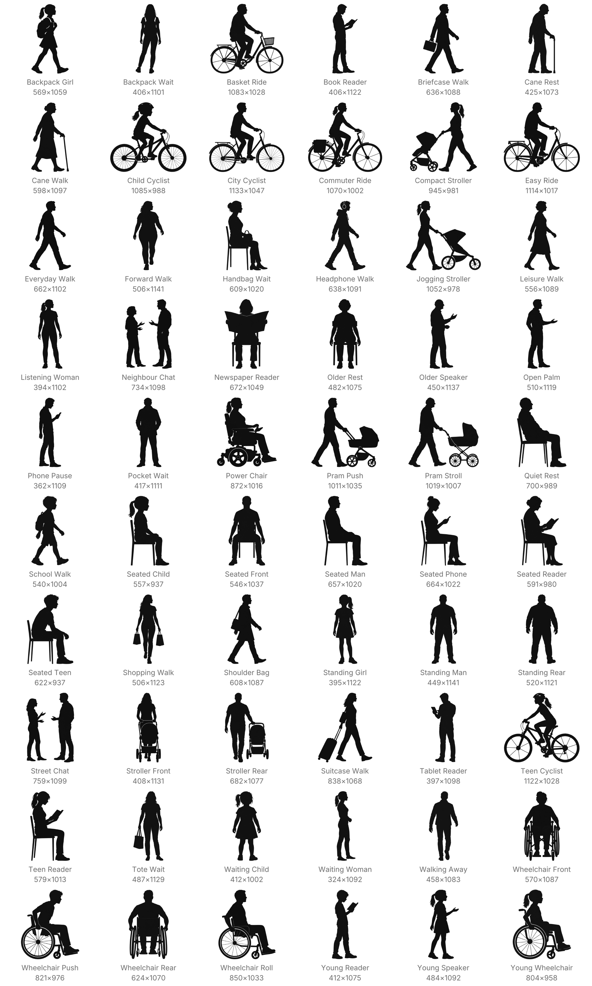 60 Free Architecture People Photoshop Brushes - Schematic