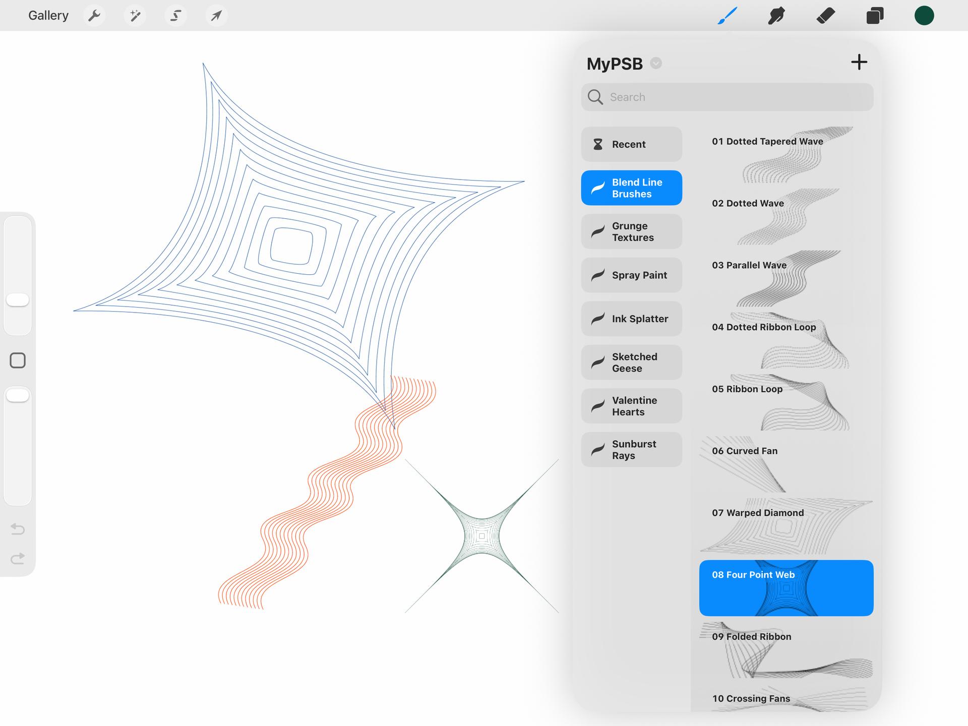 Blend Line Procreate Brushes - Thumbnail 2