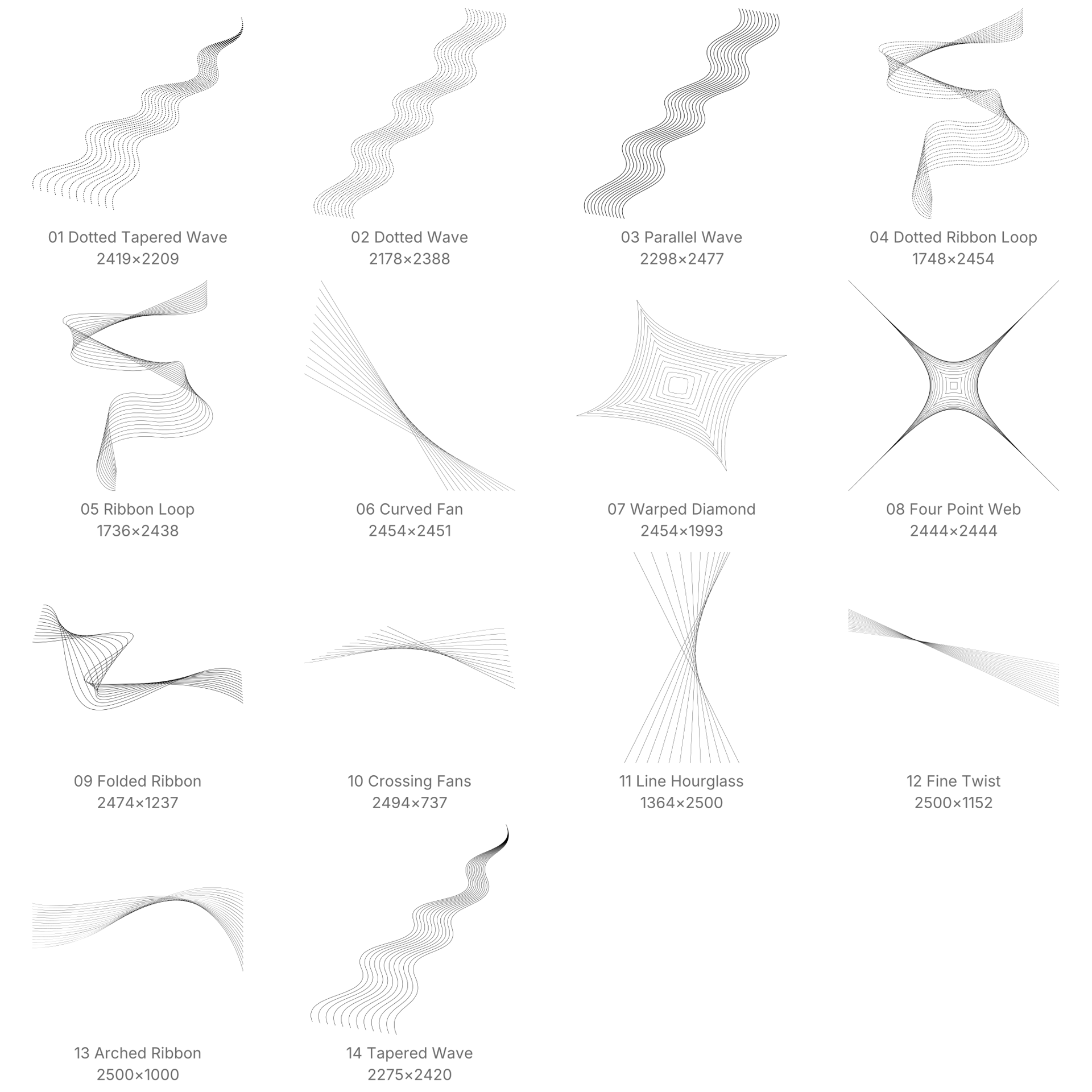 Blend Line Procreate Brushes - Schematic