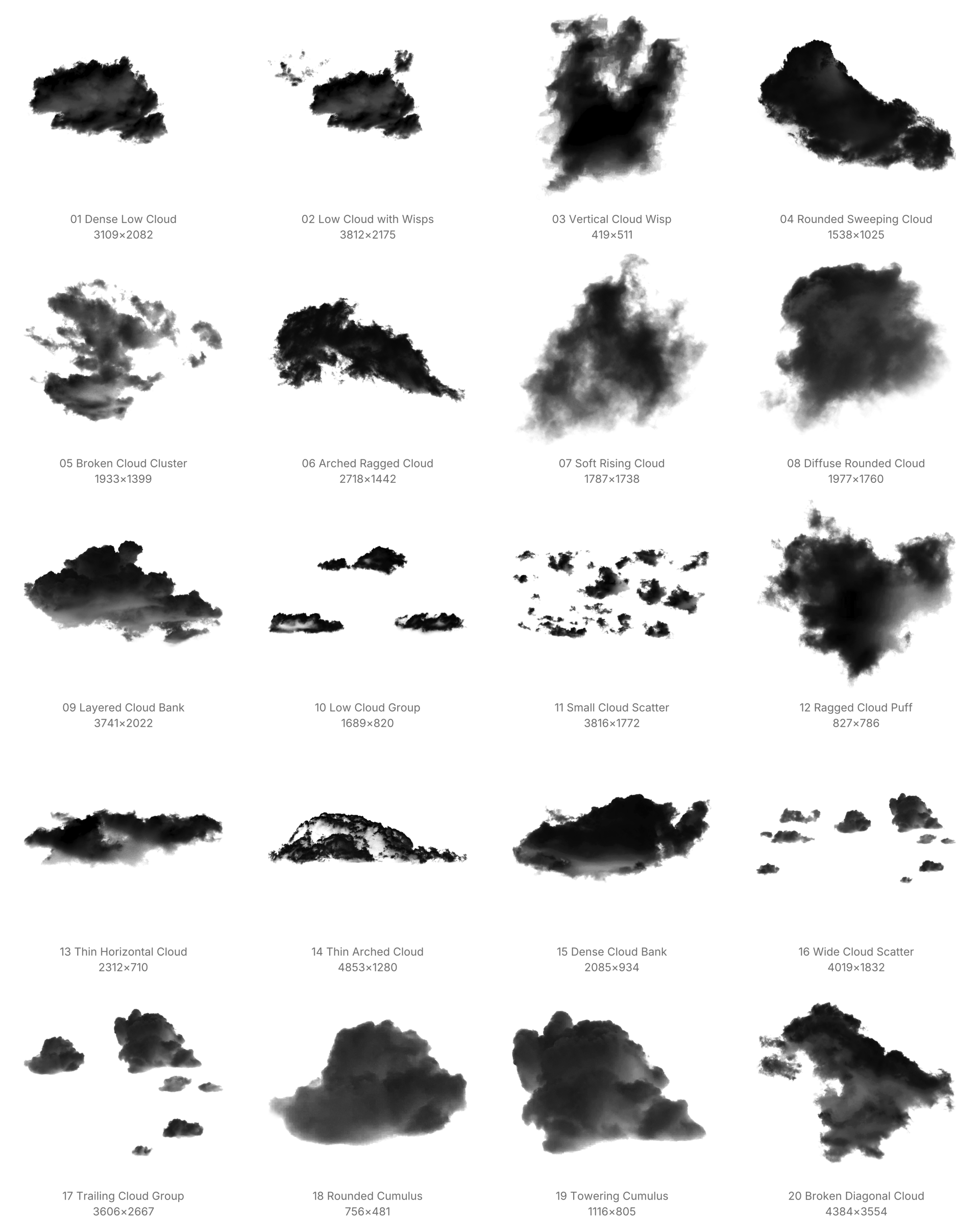 Cloud Procreate Brushes - Schematic
