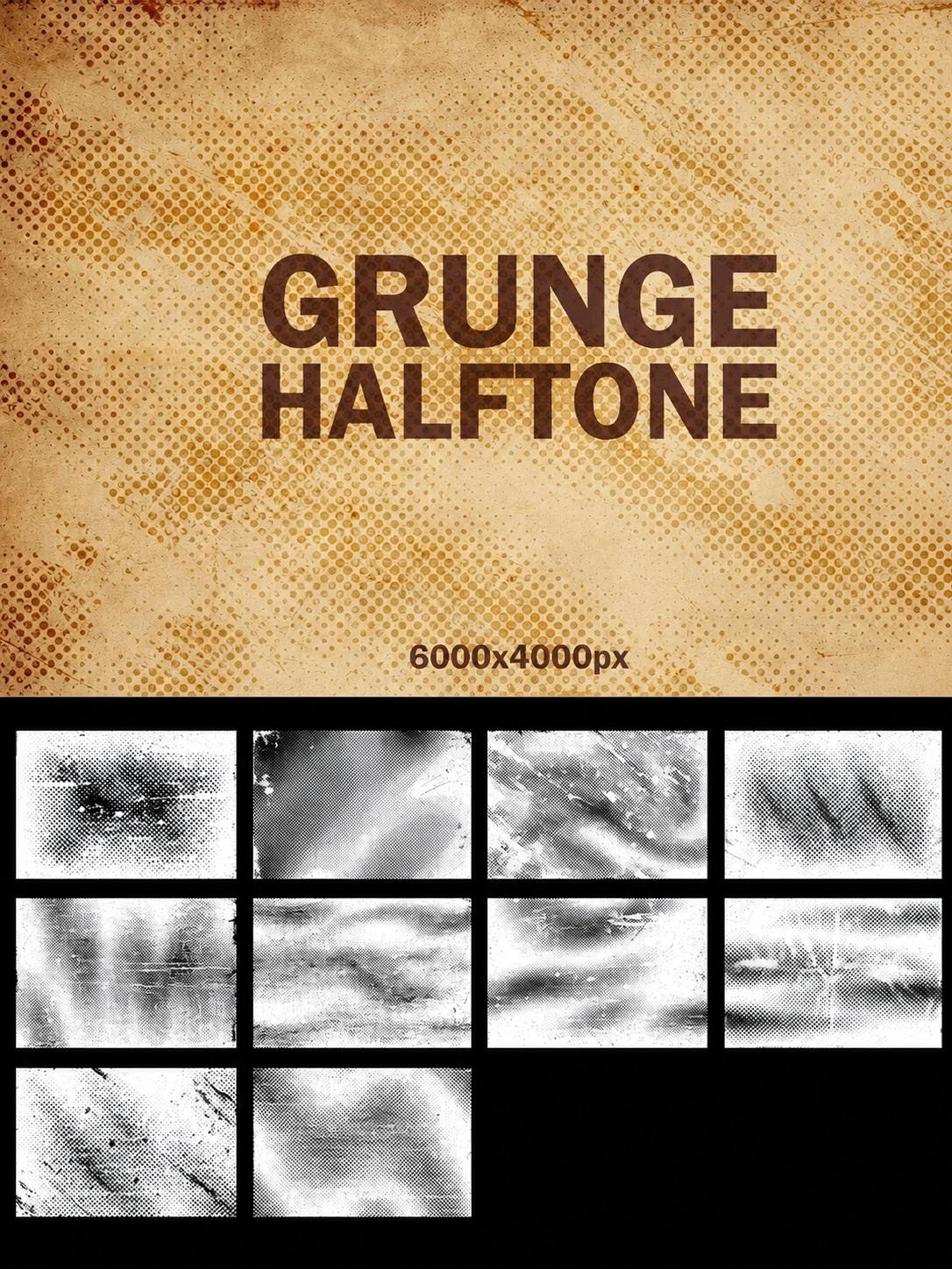 Grunge Halftone Textures — Photoshop texture preview