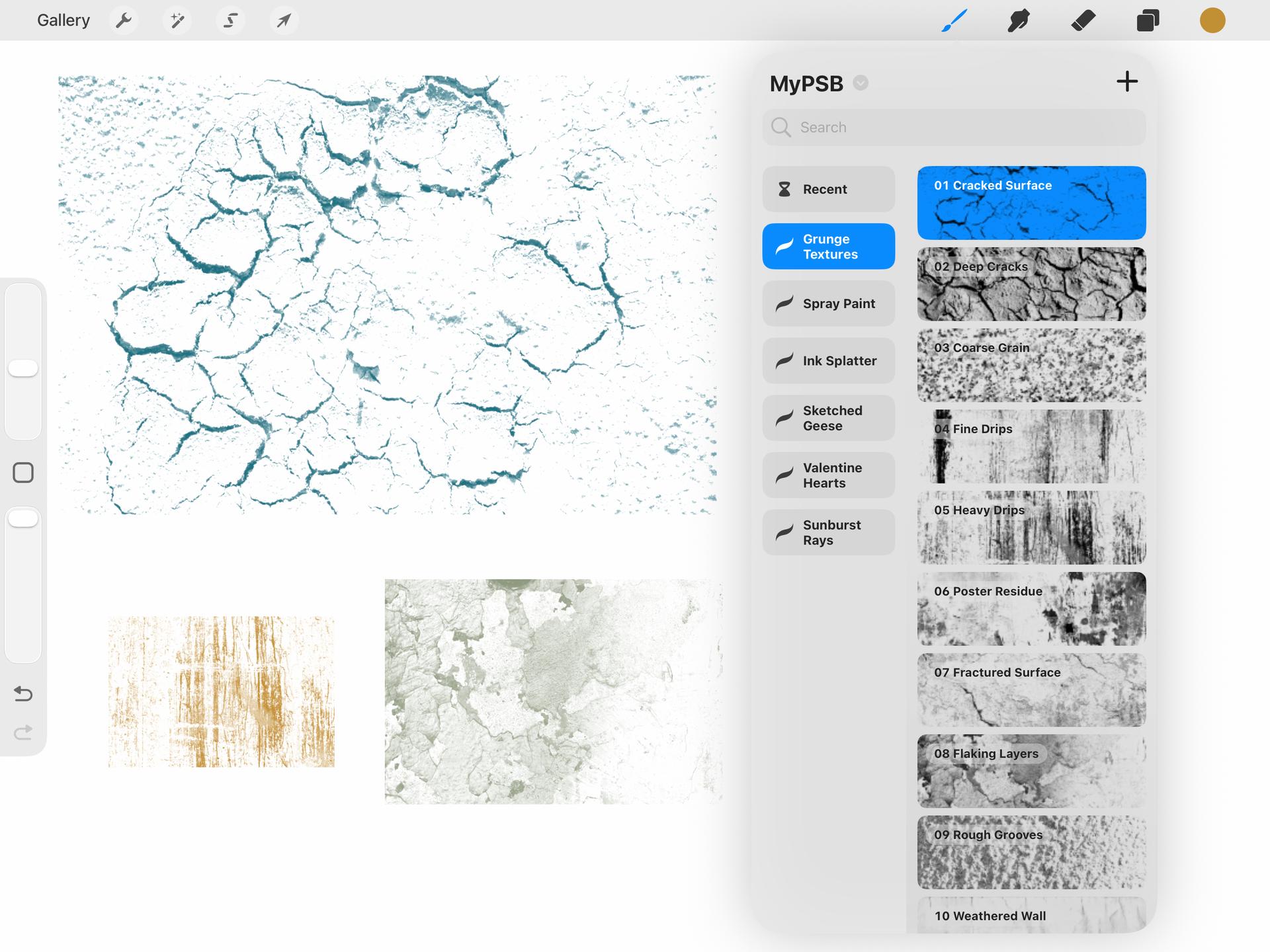 Grunge Texture Procreate Brushes - Thumbnail 2