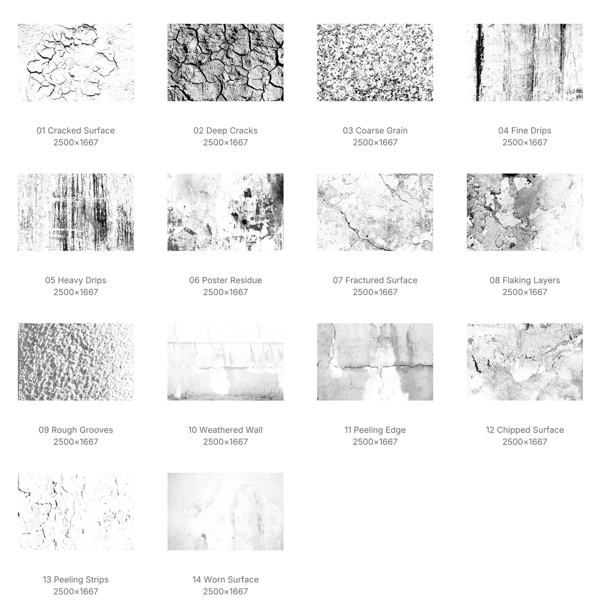 Grunge Texture Procreate Brushes - Schematic