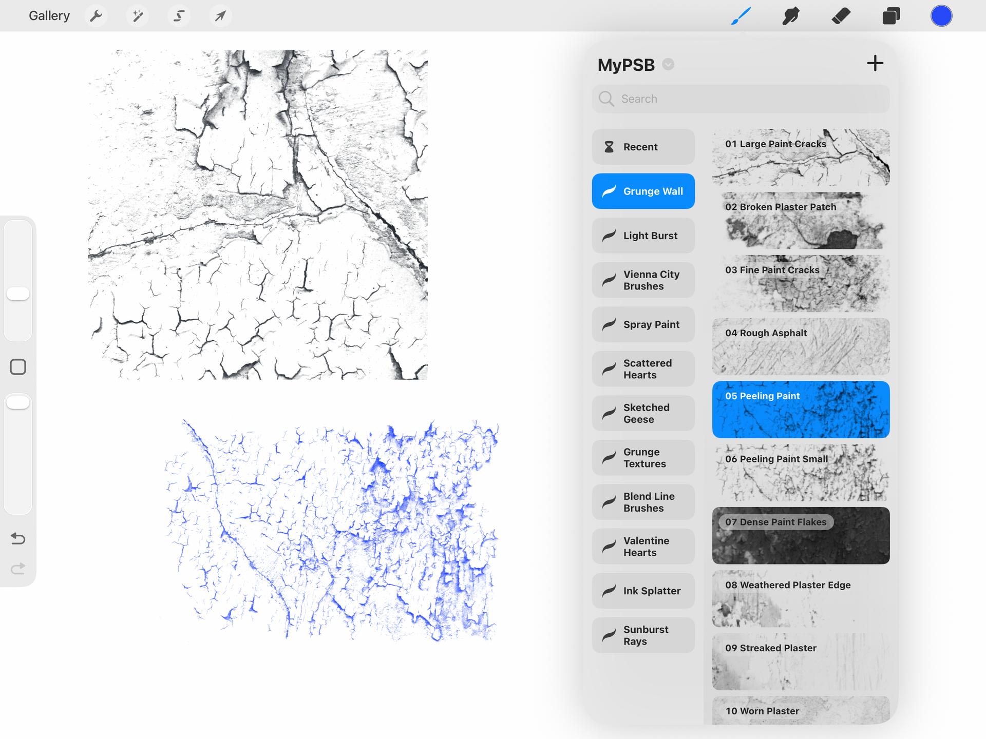 Grunge Wall Procreate Brushes - Thumbnail 2