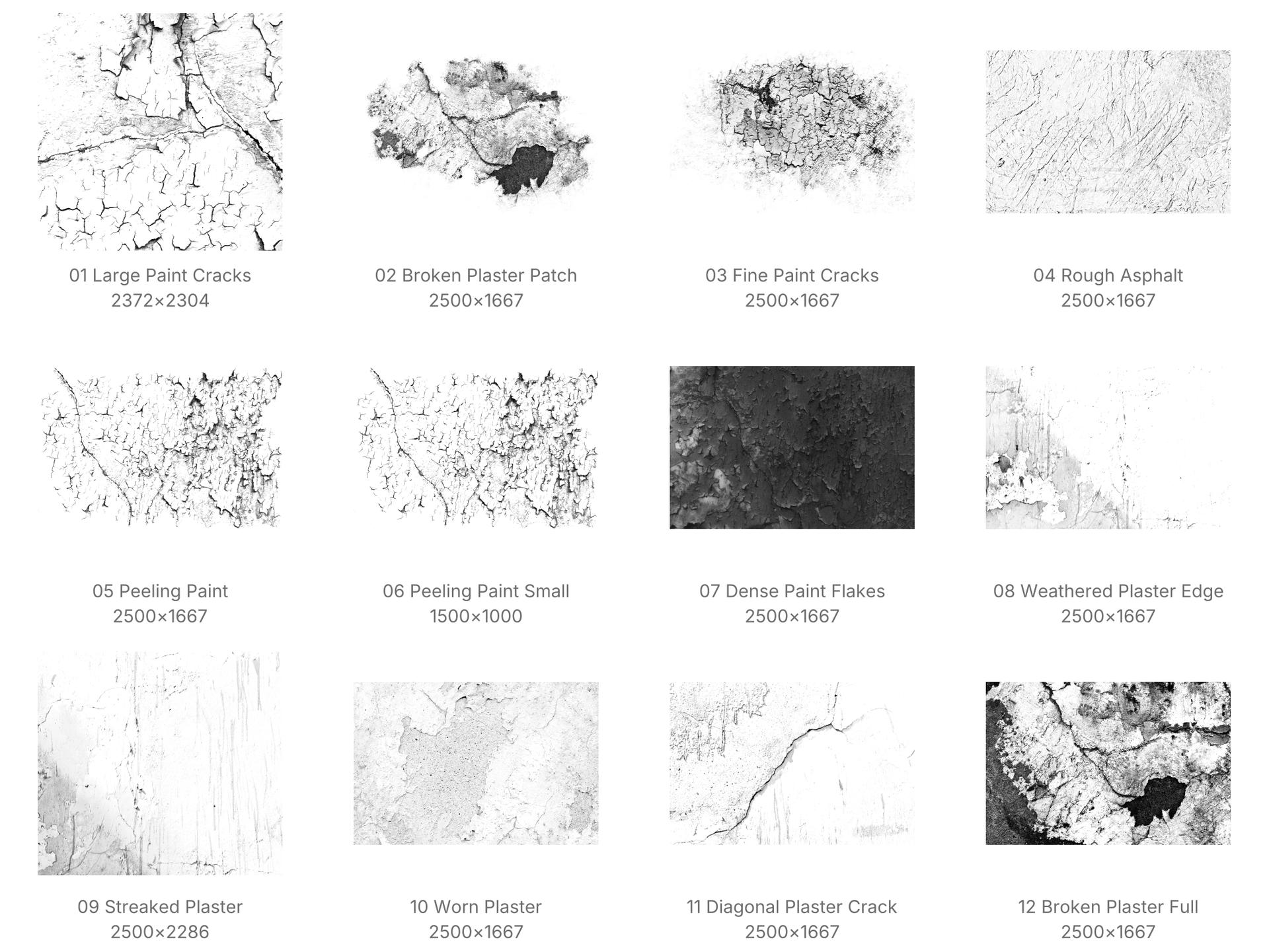 Grunge Wall Procreate Brushes - Schematic