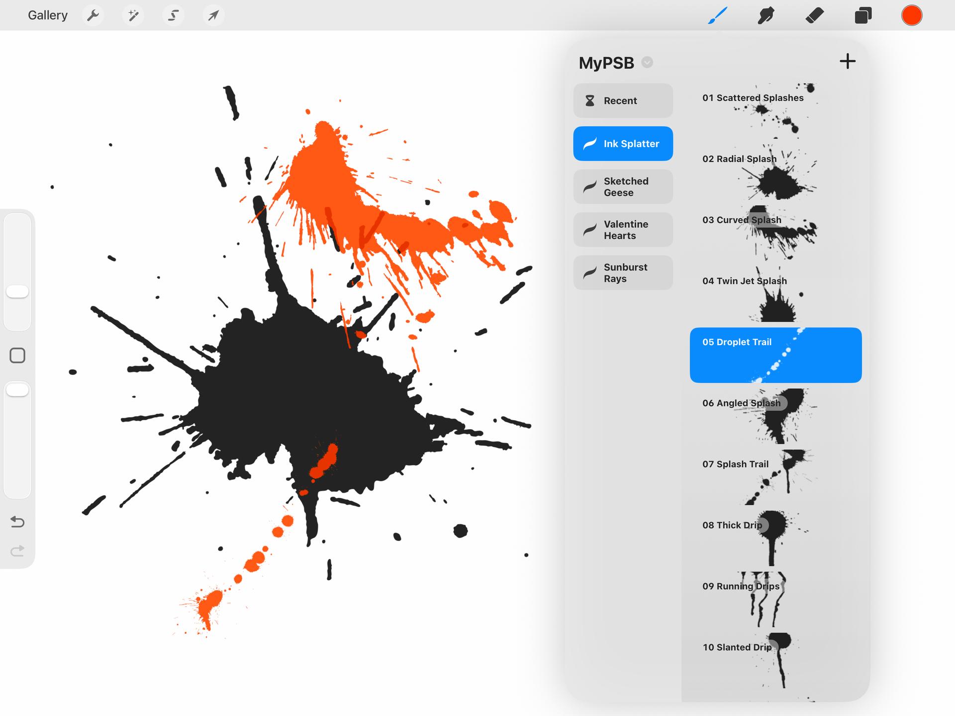 Ink Splatter Procreate Brushes - Thumbnail 2