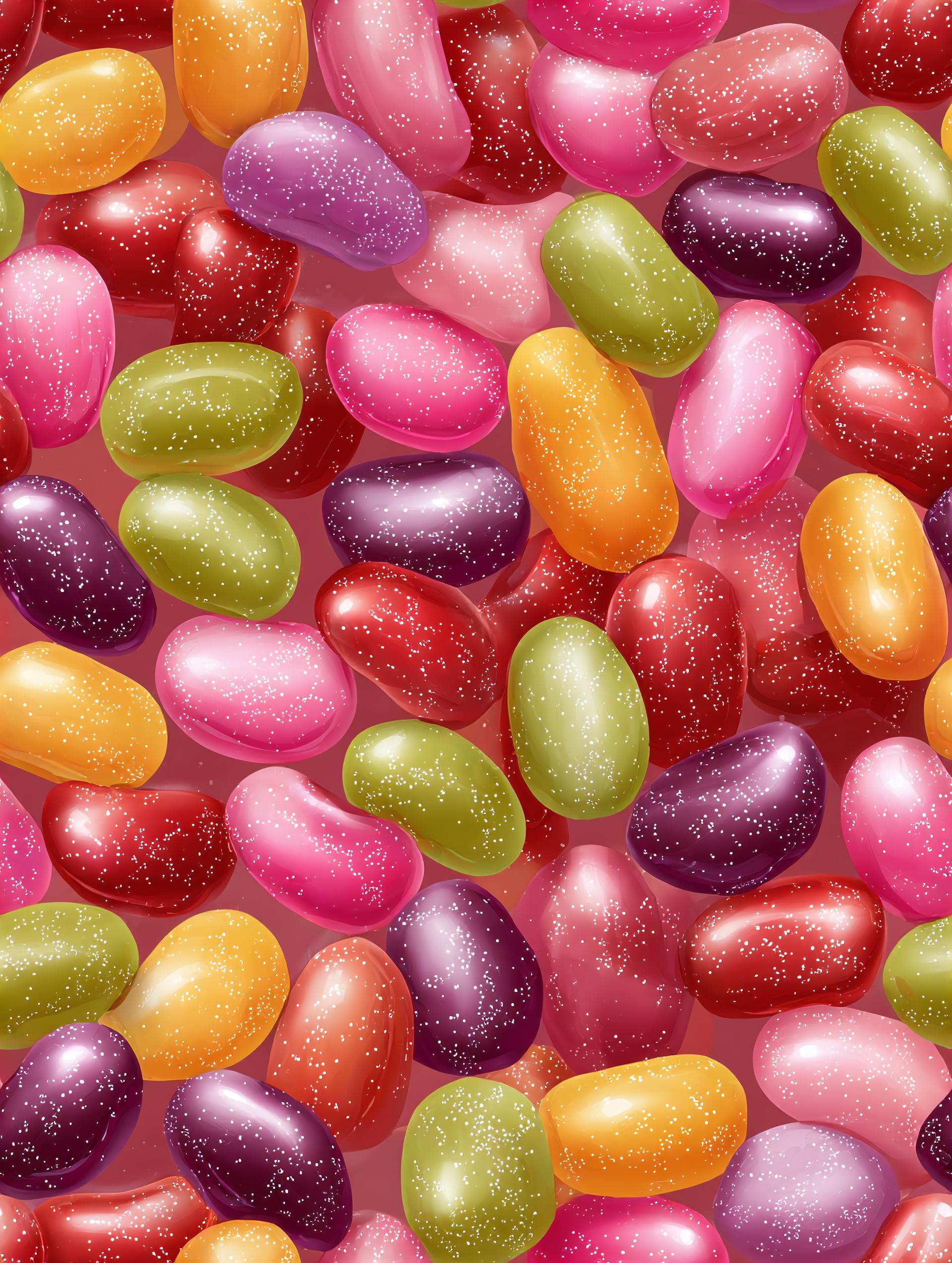 Colorful Jelly Beans Seamless Pattern