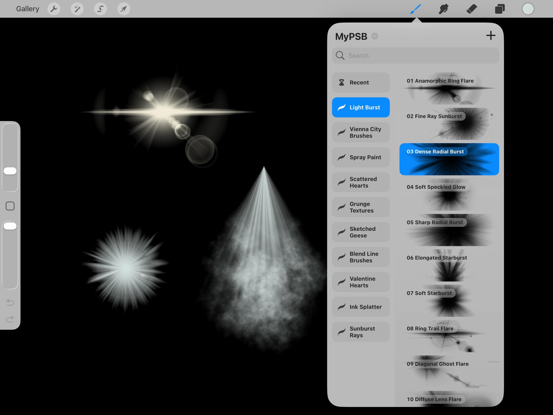 Light Burst Procreate Brushes - Thumbnail 2