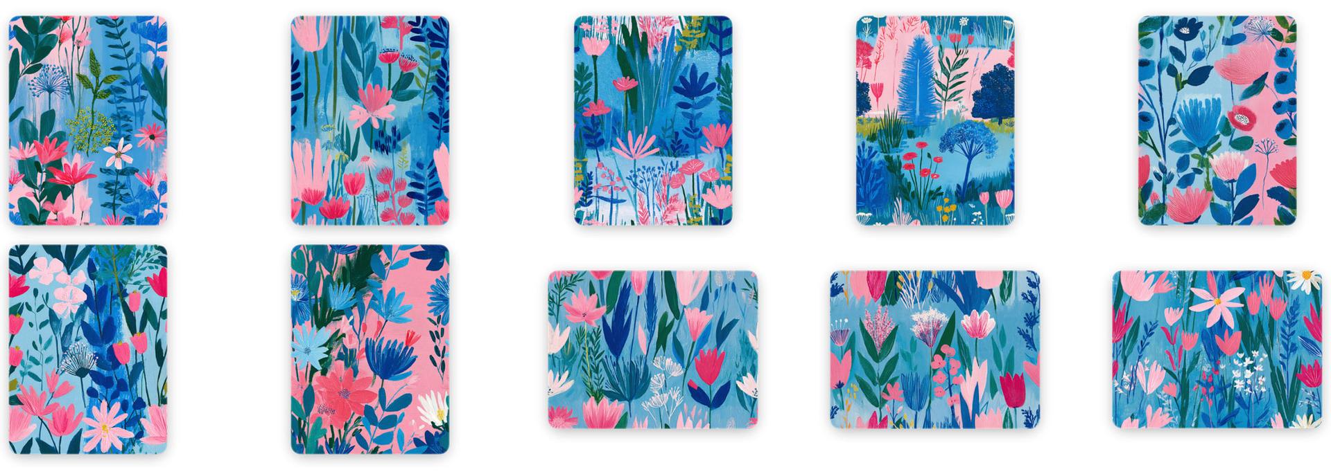 Painted Wildflower Patterns – Acrylic Floral Pack - Schematic