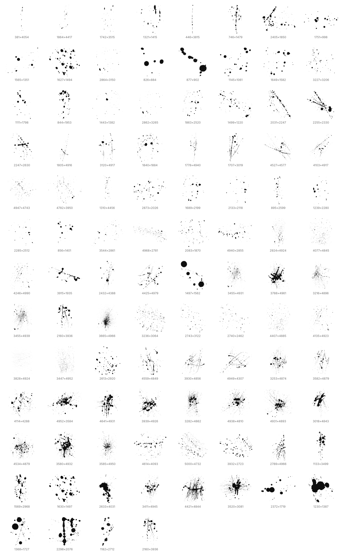 Splatter Photoshop Brushes - Schematic