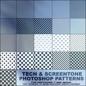 Tech & Screentone Photoshop Patterns