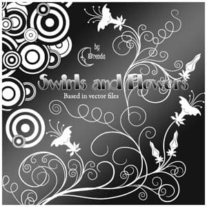 Swirls And Flowers Brushes PS