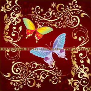 Butterfly Flowers Vector Brushes