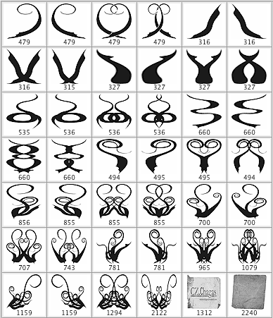 decorative curly and swirls - Schematic