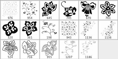 flowers and swirls brushes - Schematic
