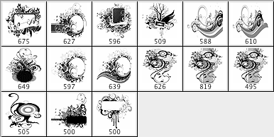 floral frame brushes - Schematic