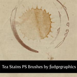Photoshop Brushes: Tea Stains