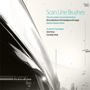 10 Scan Line Brushes