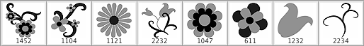 Retro Flowers Brush Pack 1 - Schematic