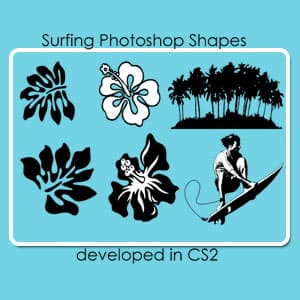 Surfing Themed Shapes