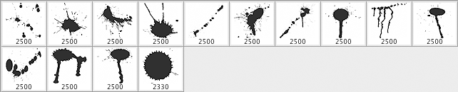 14 Hi Res Splatter Brushes - Schematic