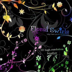 Floral Swirl Brushes