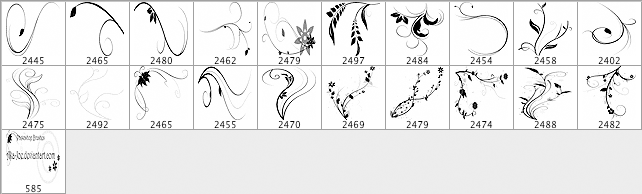 Floral Swirl Brushes - Schematic