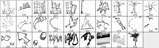 Urban Scrawl Photoshop Brushes - Schematic