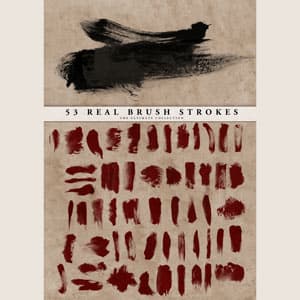 Real Brush Strokes Set